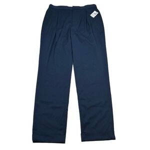 Alfani Dress Pants Mens 30x30 Neo Navy Blue‎ Modern-Fit Stretch Pleated NEW